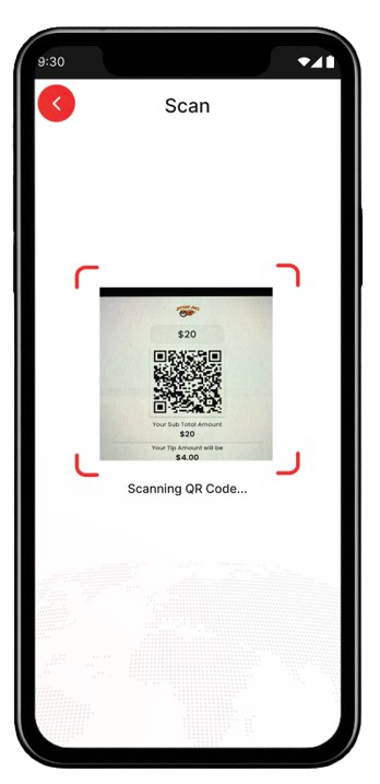 Purpose Payment scan checkout screen
